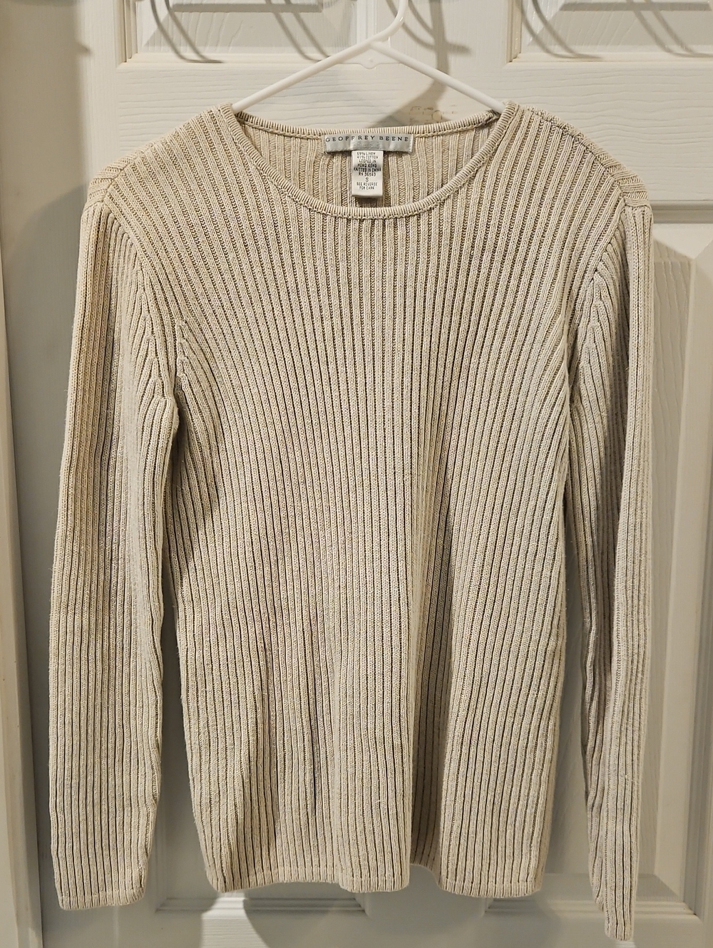 Ribbed Crewneck Sweater - Cream